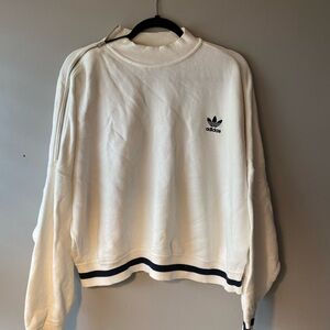 Adidas | Women's White Crew Neck Sweater